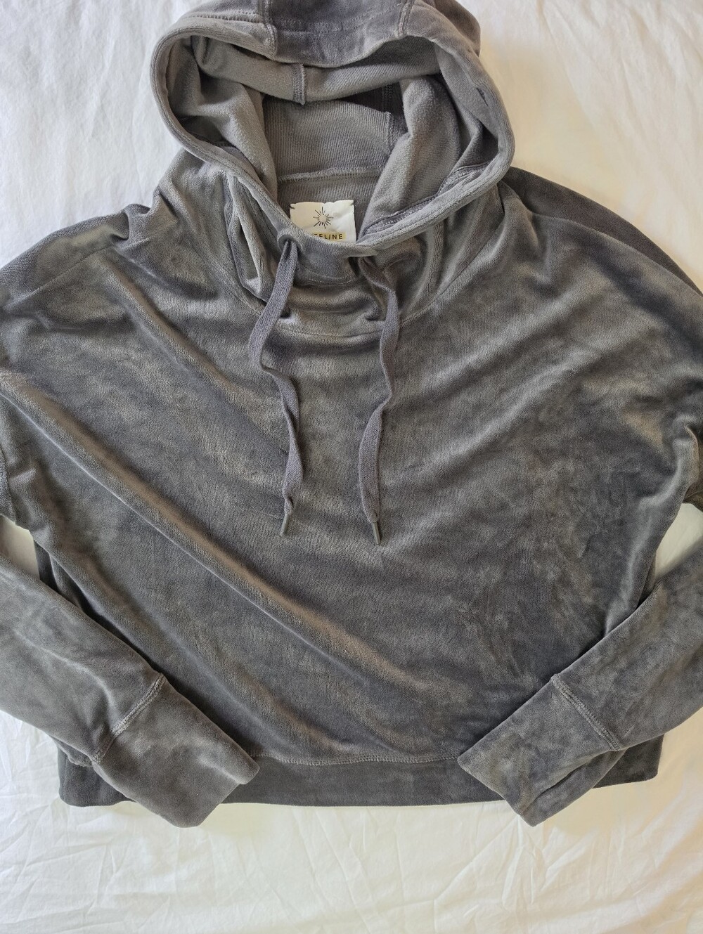 OFFLINE by Aerie Charcoal Gray Velour Cowl Neck Hoodie M